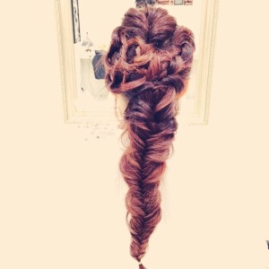 【輪っか編み&編み込み&フィッシュボーン】可愛いダウンアレンジ♪♪【せりちゃんお客様♪♪】＠大阪＠豊中