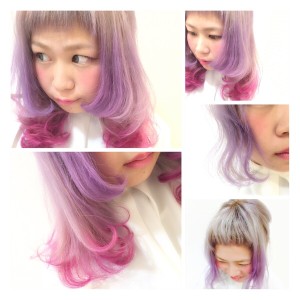 パステルパープルグラデーションカラーの全て。＠大阪＠豊中