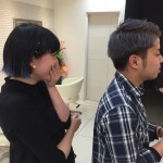 ネイビー(あお)が流行ってる美容室みたい。。。