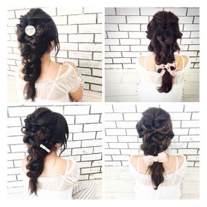 話題のヘアアクセを使って色んなパターンのアレンジしてみた件。