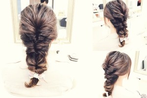 【自分で出来る】ゴム4つで作れるヘアアクセに似合う簡単可愛いヘアアレンジ解説＠大阪＠豊中