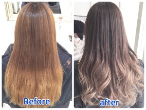 お洒落に毛先を白っぽくしたい方必見！繰り返すアッシュグレーのクオリティー【やよいさん】の髪。