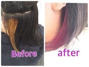 ピンクのインナーカラーが可愛すぎるアッシュグレー【あゆみさん】の髪