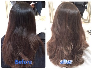 黒染めからのアッシュグレーはブリーチのやり方でこんなにも変わる！【あやなさん】の髪