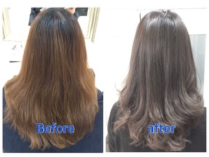 以前アッシュ系にならなかった人は必見！本田的アッシュグレーを見よ！【さやかさん】の髪。