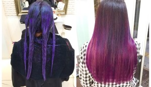 極みパープルのグラデーションカラー|アーティスト【チアキコハラさん】の髪。