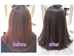 パープルアッシュグレーの艶感がハンパない！この時期オススメの外国人風カラー【なつみさん】の髪