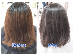 "ブリーチしたくない方に"外国人風アッシュグレーにしたい方は参考に！！【ちさとさん】の髪。