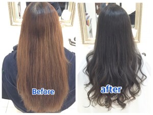 外国人風アッシュグレーの真髄。通常のモノトーンの10倍濃くしております!!【さやかさん】の髪