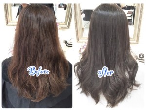 グレー×グレーの二回染めで消える赤味抹殺外国人風アッシュグレー結果【あきみさん】の髪