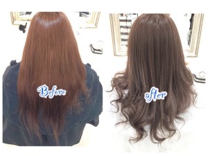 ハイトーンのミルクティーアッシュ|暗くしたくない方にオススメ【あやのさん】の髪