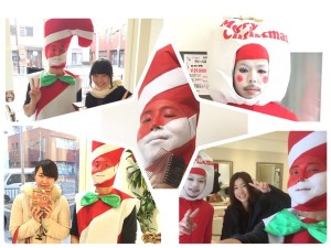 クリスマスサロンワーク2日目終了。メイクすると茹でタコになった件。