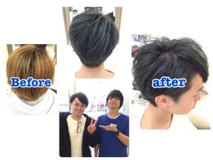 美容師2年目の【れんくん】がわざわざカラーしにご来店してくれました。