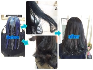 インナーカラーを超える"アッシュグレー×ブルー"の神カラー【りょうこさん】の髪