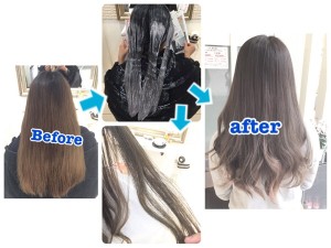 繰り返す程に透明感があがる外国人風アッシュグレーの極み。【ゆりさん】の髪