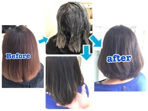 ボブでもアッシュグレーのグラデーションカラーはとても合います!【ようこさん】の髪