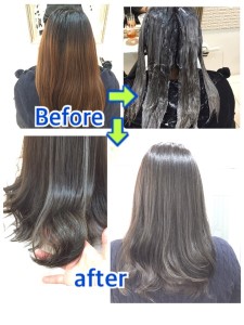 土台ができていると一回染めでも外国人風アッシュグレーはこのクオリティー【めぐみさん】の髪