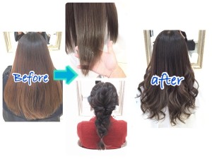 外国人風ミルクティーアッシュグレーのナチュラルグラデーションカラー【ゆかちゃん】の髪