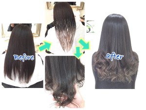 シルバーのようなアッシュグレーのグラデーションカラーは暗めがオススメ【さやかさん】の髪