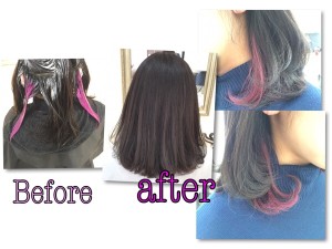 インナーカラーのピンクパープル×アッシュグレーは似合わせ抜群【あゆみさん】の髪