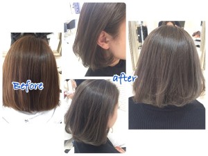 ハイライトをいれた外国人風カラーはブルージュでお洒落に【まりなさん】の髪