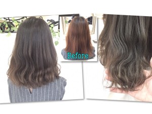 ブリーチ使わずに外国人風カラーできますか？アッシュグレーは再現できますよ！【ななみさん】の髪