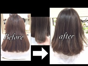 大人可愛すぎな外国人風アッシュグレーのナチュラルグラデーションカラー【まゆみさん】の髪