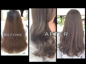 圧倒的な透明感のでる新色THROWアッシュグレー！【はるかちゃん】の髪