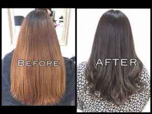 濃いめブルージュの透明感がとてつもなく綺麗な外国人風カラー【ますみさん】の髪