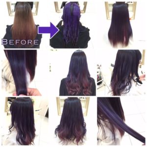 アッシュグレーの進化版！パープルを更に足すことで神パープルになる！【もえこさん】の髪