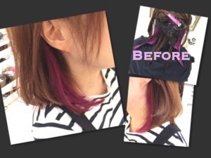 インナーカラーピンクパープルが可愛いすぎる！人気オーダー【さつきさん】の髪