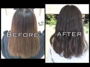 学校やバイトで黒くしないといけない方は青黒染めがオススメ！！【うららちゃん】の髪