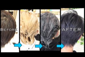 大阪|スロウのダブルカラーでブルーグレーアッシュで染めたら超絶綺麗過ぎて引いた