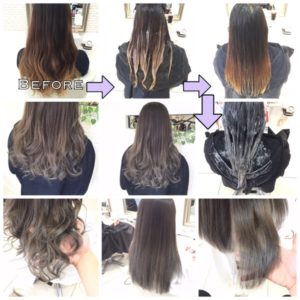 大阪|ブルーアッシュグレー×ブリーチサプリメントのダブルカラーがこの夏オススメ！！【のりみさん】の髪