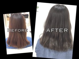 大阪|ブリーチサプリメント×ブルーアッシュグレーのダブルカラーの人気爆発！！【ななみさん】の髪