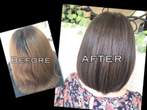 THROWのアッシュグレーで一回染めでこのクオリティー【ちあきさん】の髪