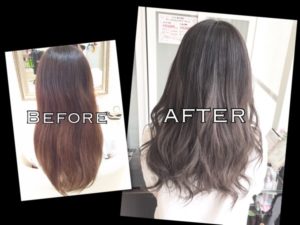 あまり暗くしすぎずにモノトーンアッシュグレーに！【あさみさん】の髪