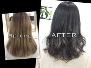 【本田流】ブリーチ毛から"ブルーアッシュグレー"の透明感がやばい!【ゆりさん】の髪