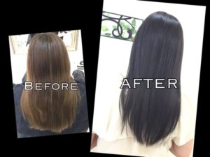 暗くしないといけない方必見な濃厚アッシュブラウン【れおなさん】の髪