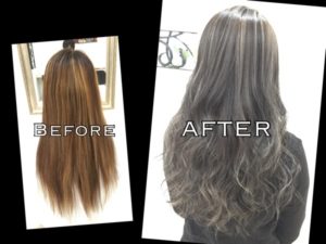 ハイライトにシルバーグレーの外国人風カラーがお洒落すぎる！【ゆりさん】の髪