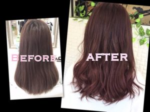 積み重ねる濃いめなピンクアッシュで色が取れてきても綺麗！！【もえかさん】の髪