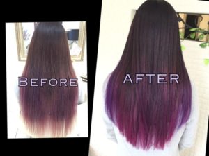 これが積み重ねる神パープル&ネイビー|アーティスト【チアキコハラさん】の髪。