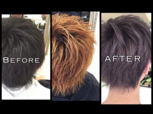 美容学生の【ヒロキくん】がほんのりパープルの外国人風カラーに来てくれました！