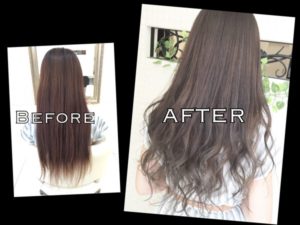 ブリーチサプリメントを使って毛先を白っぽくするグラデーションカラー【なつみさん】の髪