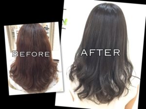 赤味がなかなか消えない方へ!濃厚なブルーアッシュグレーはいかがですか?【ひろかさん】の髪