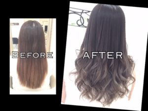 積み重ねる外国人風カラー"アッシュグレー"のグラデーションカラー【ゆみこさん】の髪