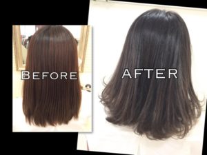 モノトーンアッシュグレーのナチュラルグラデーションカラー【ようこさん】の髪