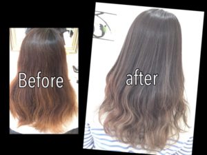 毛先の白いグラデーションカラーにしたい方はこうしよう!!【ゆうなさん】の髪