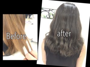 ブリーチ毛からの濃いめなアッシュグレーが神領域だった！！【えみさん】の髪