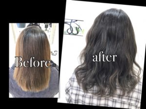 一回染めでどこまでアッシュグレーになりますか？【せいあさん】の髪